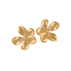 Sistie2ND Blumie oorbellen in verguld staal