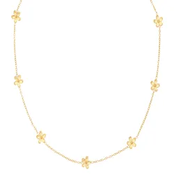 Sistie2ND Camelia bloem ketting in verguld staal