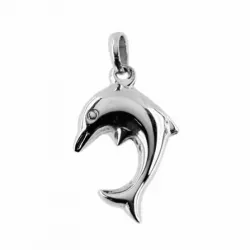 Elegant dolfijn hanger in zilver
