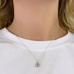 Klein voetbal hanger in zilver