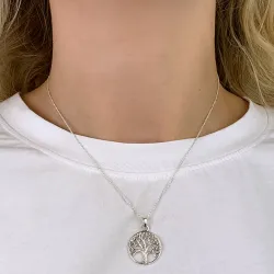 19 mm boom van het leven hanger in zilver