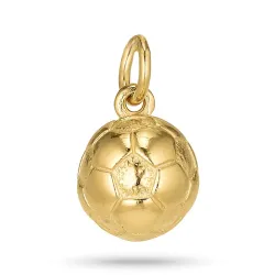 voetbal hanger in verguld sterlingzilver