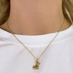 honden hanger in verguld sterlingzilver