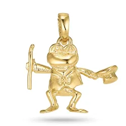 kikker hanger in verguld sterlingzilver