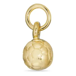 Klein voetbal hanger in verguld sterlingzilver