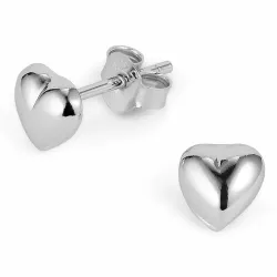 hart oorbellen in zilver