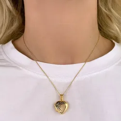 hart hart medaillon in verguld sterlingzilver