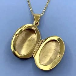 ovale medaillon in verguld sterlingzilver
