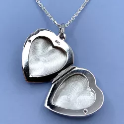 19 mm hart medaillon in zilver