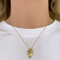 moeder en kind hanger in verguld sterlingzilver