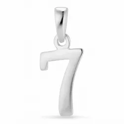 het getal 7 hanger in zilver