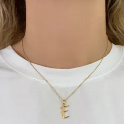 letter e hanger in verguld sterlingzilver - My Letter