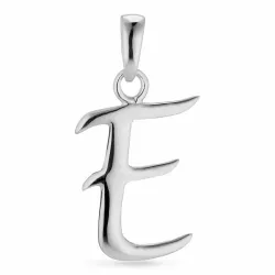 letter e hanger in zilver