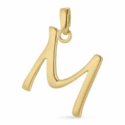 letter m hanger in verguld sterlingzilver - My Letter
