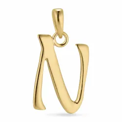 letter n hanger in verguld sterlingzilver - My Letter