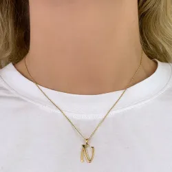 letter n hanger in verguld sterlingzilver - My Letter