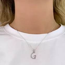 letter g hanger in zilver