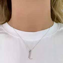 letter l hanger in zilver