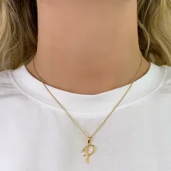 letter p hanger in verguld sterlingzilver - My Letter