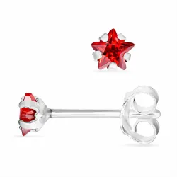 4 mm ster zirkoon oorsteker in zilver - Little Ones