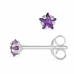 4 mm ster zirkoon oorsteker in zilver - Little Ones