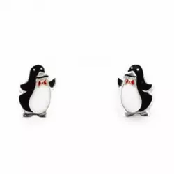 pinguin oorsteker in zilver