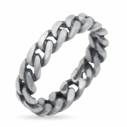 panzer ring in geoxideerd sterlingzilver
