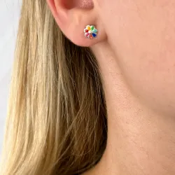 klein bloem oorsteker in zilver - Little Ones