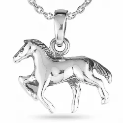Paarden ketting in zilver met hanger in zilver