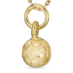 voetbal ketting in verguld sterlingzilver met hanger in verguld sterlingzilver