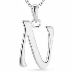 letter n ketting in zilver met hanger in zilver - My Letter