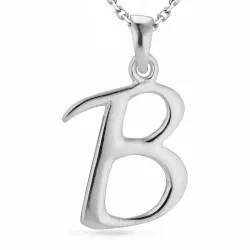 letter b ketting in zilver met hanger in zilver - My Letter