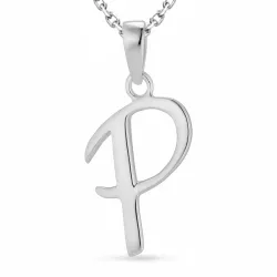 letter p ketting in zilver met hanger in zilver - My Letter