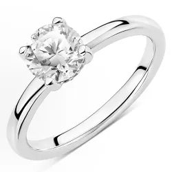 zirkoon solitaire ring in zilver