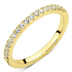 zirkoon ring in verguld sterlingzilver