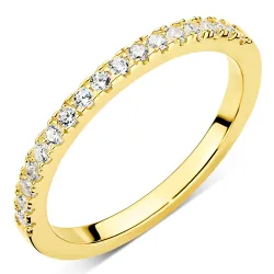 zirkoon ring in verguld sterlingzilver