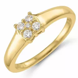 Diamant ring in 9 karaat goud 0,16 ct