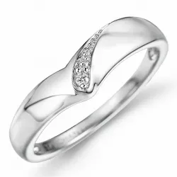 Diamant ring in 9 karaat witgoud 0,01 ct