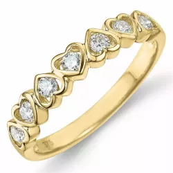 Hart diamant ring in 9 karaat goud 0,27 ct