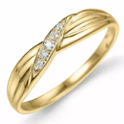 diamant ring in 9 karaat goud 0,05 ct
