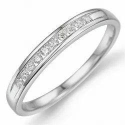 diamant ring in 9 karaat witgoud 0,10 ct