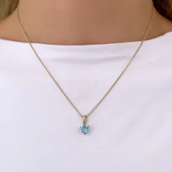 topaas diamanten hanger in 9 caraat goud 0,03 ct 1,00 ct