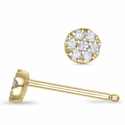 diamant oorbellen in 9 karaat goud met diamant 