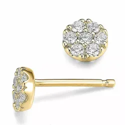 diamant oorbellen in 9 karaat goud met diamant 