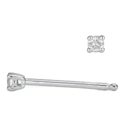 diamant solitaire oorbel in 9 karaat goud met diamant 