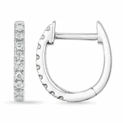 diamant creool in 9 karaat witgoud met diamant 