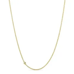 45 cm ketting met hanger in 9 karaat goud 0,05 ct