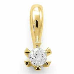 diamant solitaire hanger in 9 caraat goud 0,10 ct