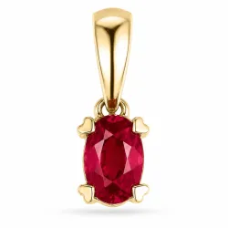 robijn hanger in 9 caraat goud 0,35 ct
