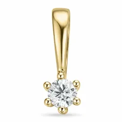 diamant solitaire hanger in 9 caraat goud 0,05 ct